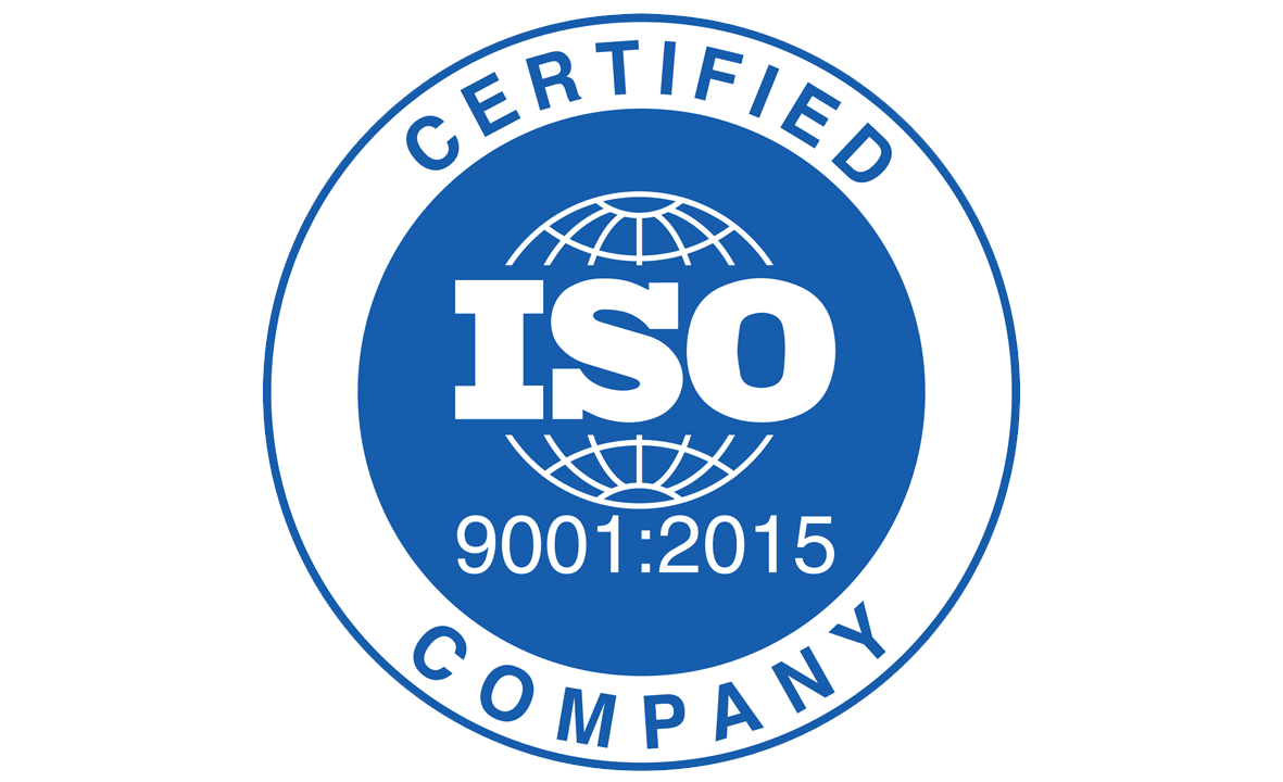 ISO 9001:2015 Quality Management Certified Manufacturer